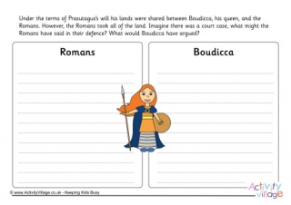 Boudicca v's the Romans Worksheet 