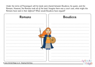 Boudicca v's the Romans Worksheet 