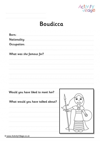 Boudicca Worksheet
