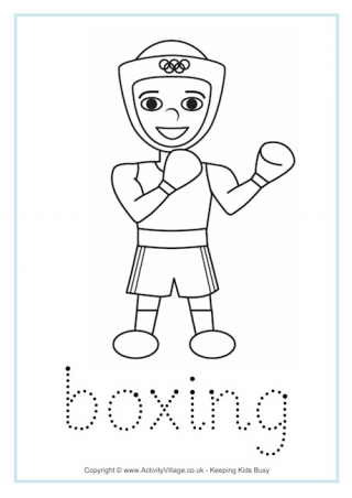 Boxing Tracing Worksheet