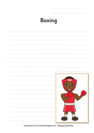 Boxing Writing Page