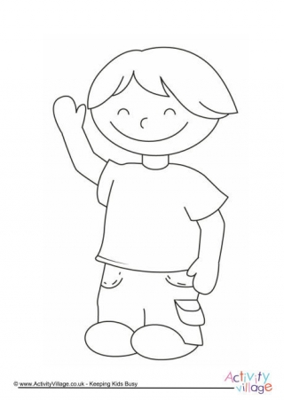 Boy Colouring Page 2