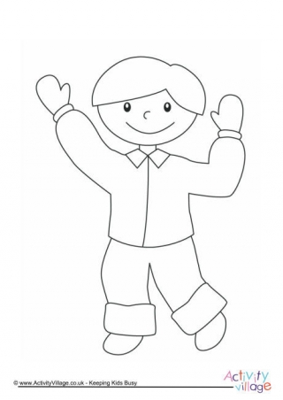 Boy Colouring Page 6
