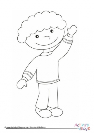 Boy Colouring Page 8