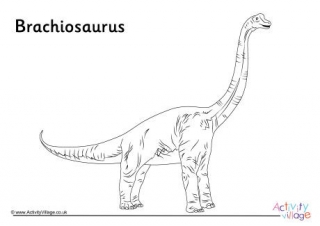 Brachiosaurus Colouring Page