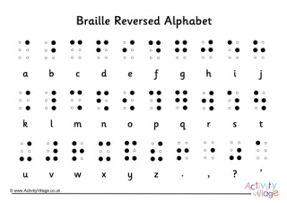 Braille Alphabet Reversed