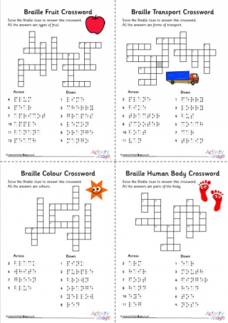 Braille Fun Crosswords