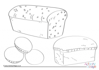 Bread Colouring Page 2