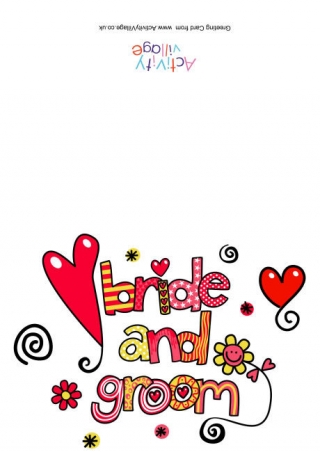 Bride And Groom Card