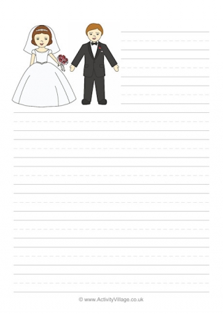 Bride and Groom Writing Paper