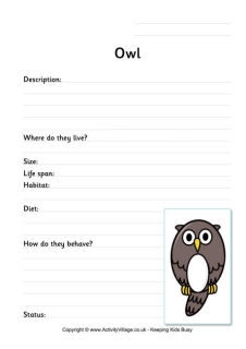 British Wildlife Fact Finding Worksheets