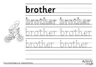 Brother Handwriting Worksheet