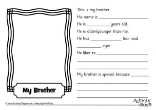 Brother Worksheet
