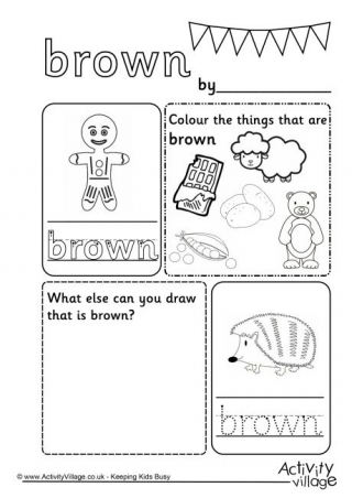 Brown Colour Worksheet