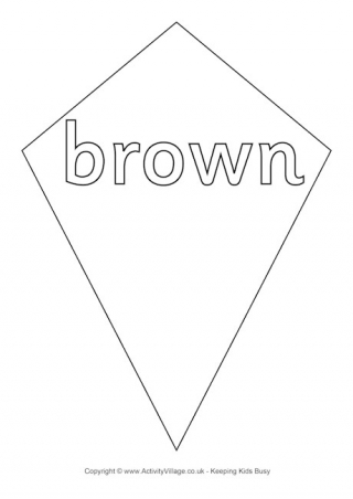 Brown Kite Colouring Page
