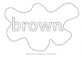 Brown Colouring Page Splats