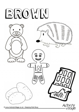 Free Coloring Pages W/Brown Kids 1