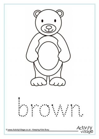 Brown Word Tracing