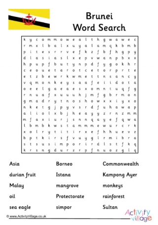 Brunei Word Search