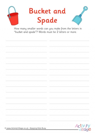 Bucket and Spade - How Many Words
