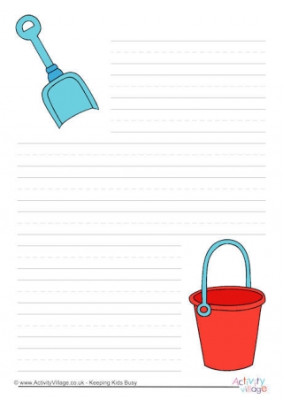 Bucket and Spade Writing Paper