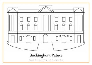 Buckingham Palace Colouring Page