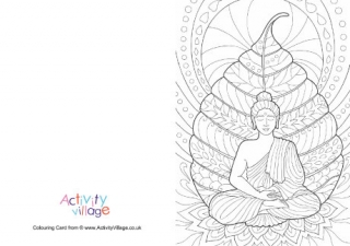 Buddha Colouring Card