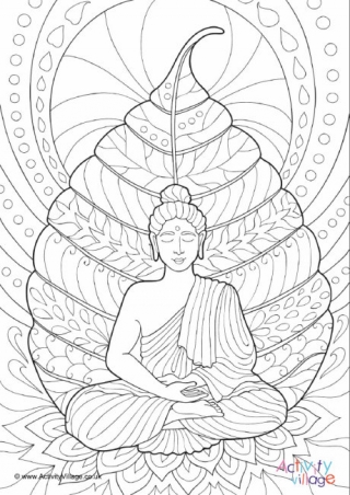 Buddha Colouring Page 2