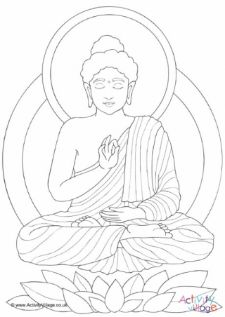 Buddha Colouring Page