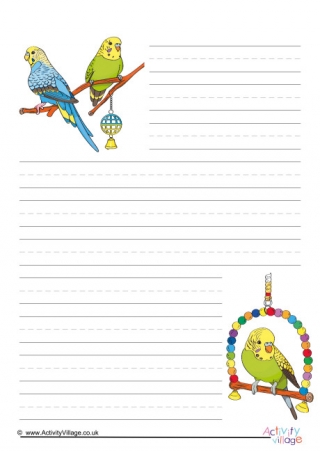 Budgie Writing Paper