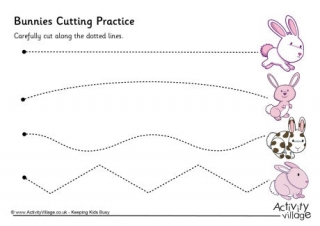 Bunnies Cutting Practice