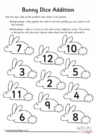 Bunny Dice Addition