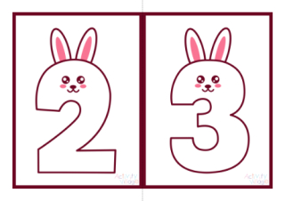 Bunny Number Cards - Large