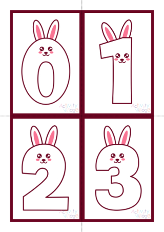 Bunny Number Cards - Small
