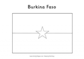 Burkina Faso Flag Colouring Page