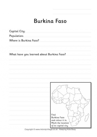 Burkina Faso Worksheet