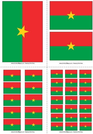 Burkina Faso Flag Printable