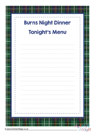 Burns Night Activities For Kids