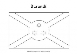 Burundi Flag Colouring Page