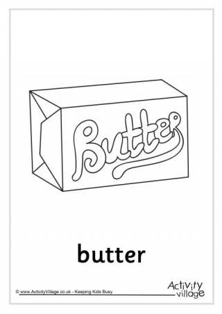 Butter Colouring Page