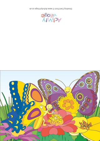 Butterflies Scene Card