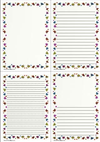 Butterflies Writing Frame