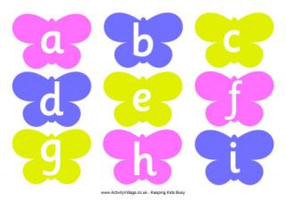 Butterfly Alphabet - Lower Case