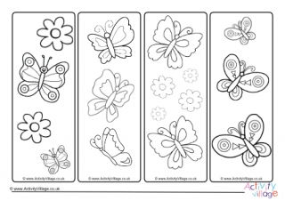 Butterfly Colouring Bookmarks