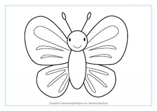 Butterfly Colouring Page
