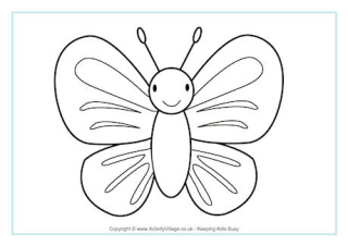 butterfly colouring page
