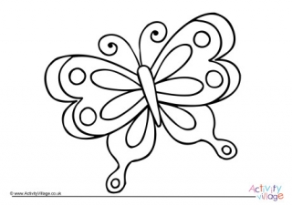 Butterfly Colouring Page 4