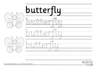 Butterfly Handwriting Worksheet