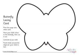 Butterfly Lacing Card 3