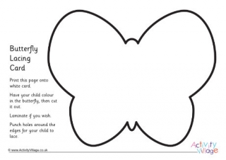 Butterfly Lacing Card 3